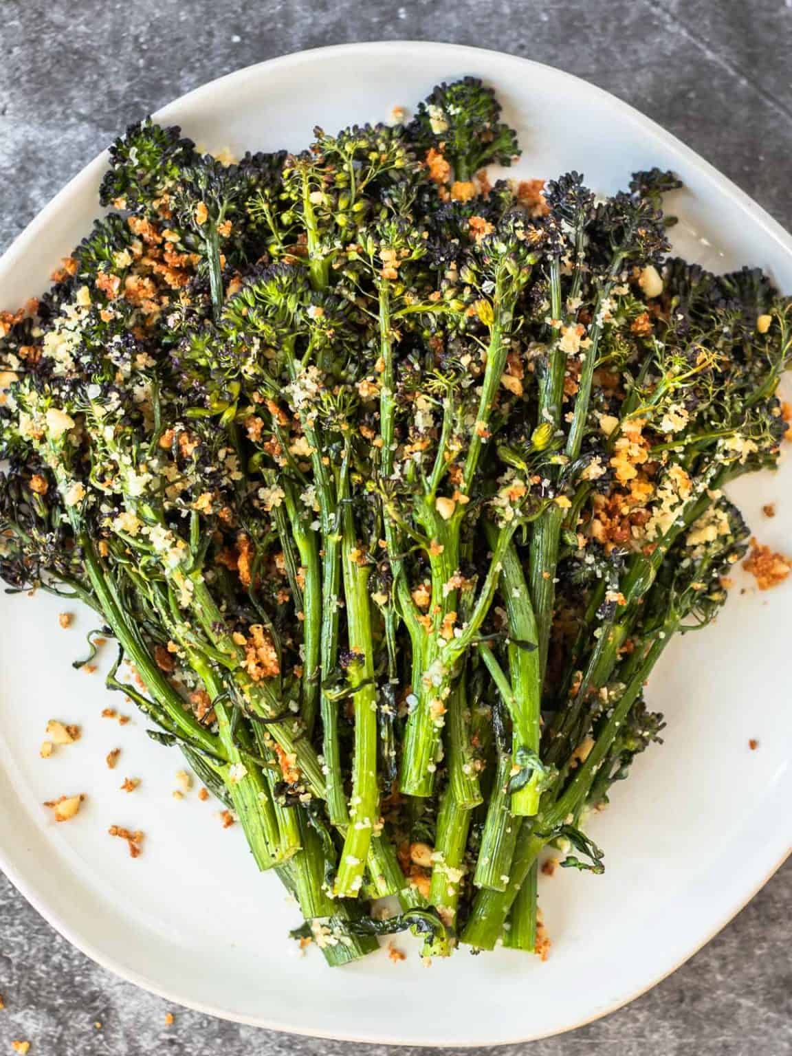 Roasted Broccolini with ParmesanPine Nut Pangritata Parsley & Parm