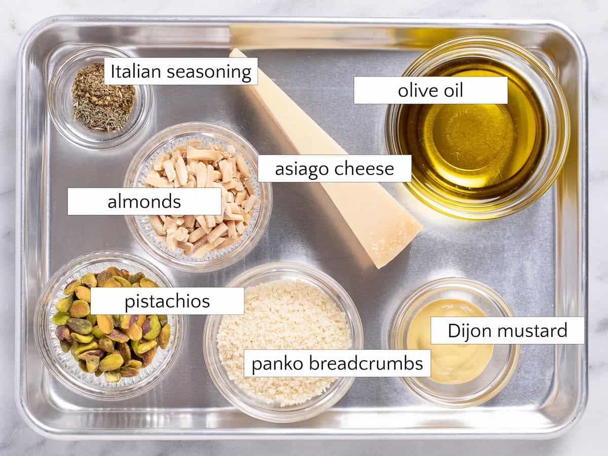 ingredients for almond crusted rockfish