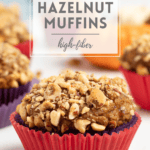 Pinterest Pin for Pumpkin Hazelnut Muffins