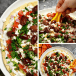 pinterest pin for greek layer dip