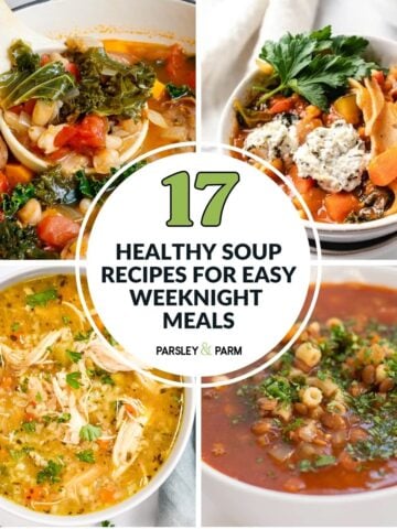 Feature photo for healthy easy soup recipes collection.