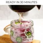 Pinterest pin for spicy pickled onions