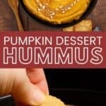 Pinterest pin for pumpkin dessert hummus gluten free dairy free
