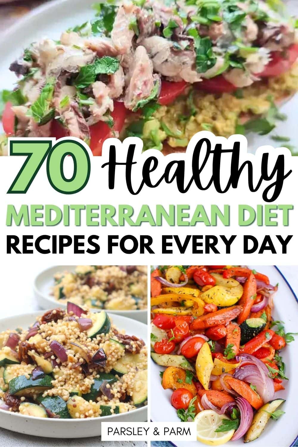 Pinterest pin for Mediterranean diet recipes